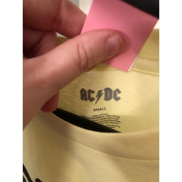AC DC High Voltage Tee Yellow Size S NWT - Picture 5 of 5
